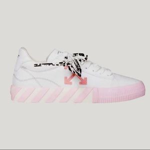 Off White Vulcanized Low Top Sneakers